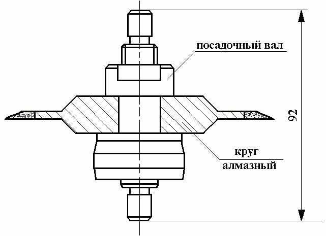Круги алмазные специальные для нанесения крепежной канавки по рундисту формы 14В1